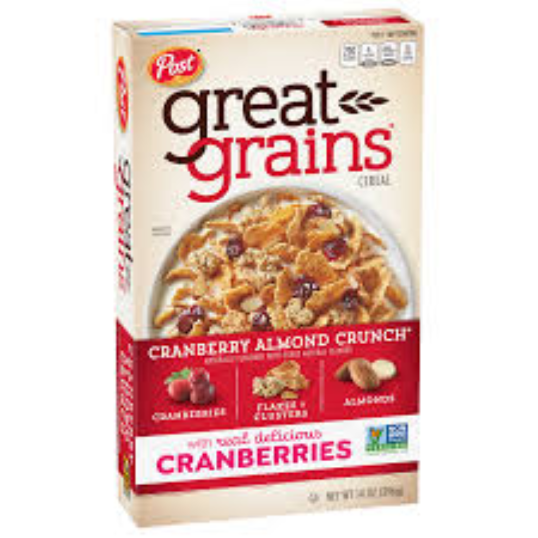 POST GREAT GRAIN CRANBERRY ALMOND 453G